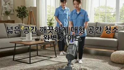 넓은 공간, 깨끗하게! 대형 공간 청소 완벽 가이드
